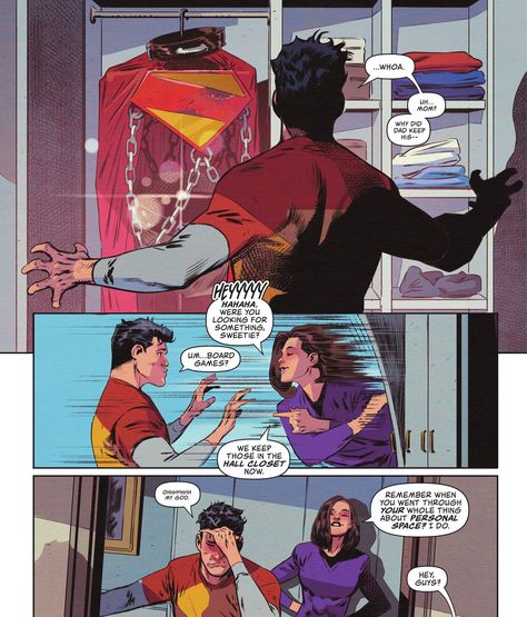 mr and mrs supes on Twitter: "It looks like Clark keeping his Warworld suit for…personal use. https://t.co/MK5xY1rOoy" / Twitter Jon Kent, Superman And Lois Lane, Nightwing And Starfire, Superman Art, Superman Lois, Batman Funny, Arte Dc Comics, Dc Comics Characters, Clark Kent