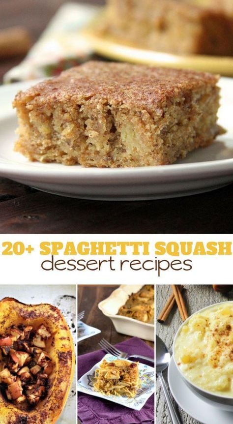 So many Spaghetti Squash Dessert Recipes to try today Spaghetti Squash Sweet Recipes, Spaghetti Squash Dessert, Spaghetti Squash Cakes, Spaghetti Squash Recipes Sweet, Spaghetti Squash Dessert Recipes, Spaghetti Squash Bread, Squash Dessert Recipes, Desert Pies, Squash Dessert