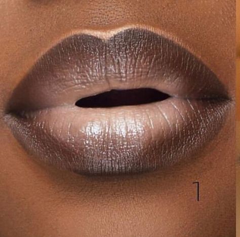 brown Ombré Lip, Flawless Face Makeup, Glossy Lips Makeup, Lipstick For Dark Skin, White Lips, Beginners Eye Makeup, Makeup For Black Skin, Brown Skin Makeup, Lip Makeup Tutorial