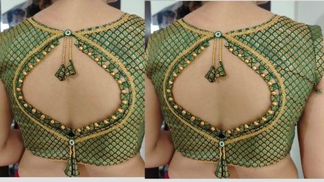 New Madal Blouse Design, Blouse Back Pattern Latest, Blouse Back Neck Designs Pattern Silk, Blaus Design Latest, Blouse Hand Designs Latest, New Latest Blouse Pattern, Blouse Back Neck Designs Latest, Blouse Designs Images, Back Neck Blouse Design