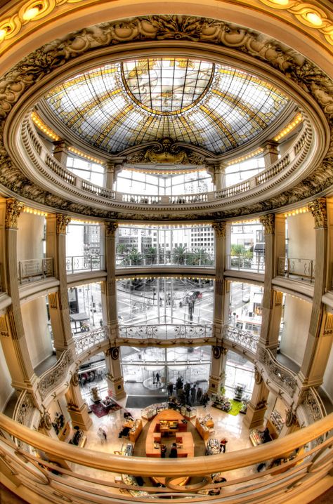 Neiman Marcus Rotunda for High Tea. I don't make it here quite often enough. Mission District San Francisco, Union Square San Francisco, Travel California, San Francisco Travel, Union Square, San Fran, Most Beautiful Cities, San Francisco Bay Area, Favorite City