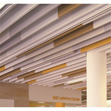 False Ceiling Section, Baffled Ceiling, Parametric False Ceiling, Kinetic Ceiling Installation, Suspended Ceiling Detail Drawing, Baffle Ceiling, Concrete Ceiling, Ceiling Finishes, Office Entrance