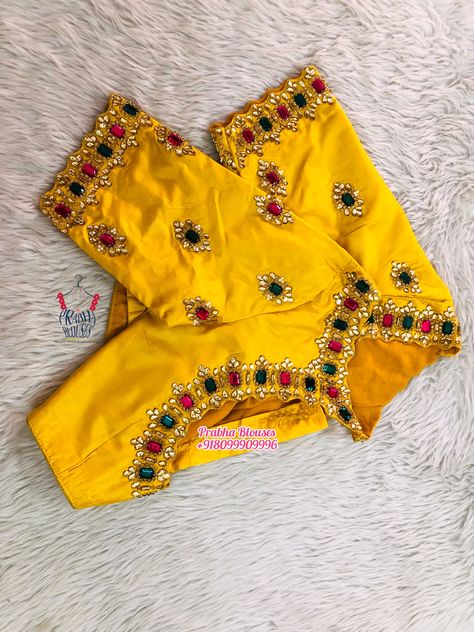 Yellow Maggam Blouse, Yellow Aari Blouse Design, Yellow Blouse Design Embroidery, Multicolour Blouse Design, Yellow Blouse Aari Work Designs, Mustard Yellow Blouse Designs, Yellow Blouse Design Silk, Yellow Work Blouse Designs, Yellow Work Blouse