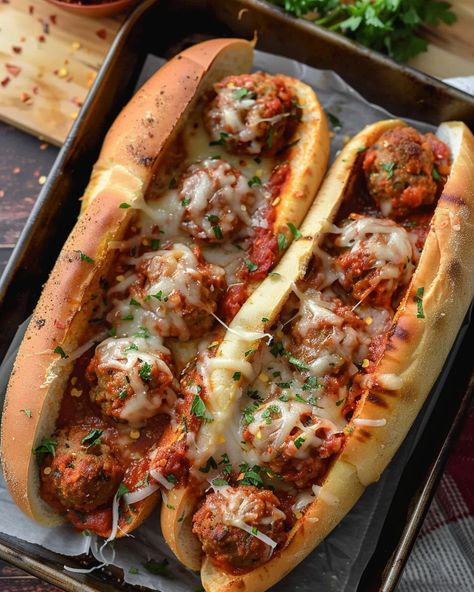 Just made these delicious Beef Meatball Subs! They're loaded with homemade beef meatballs and topped with marinara and lots of cheese! Visit website for full recipe at https://northeastnosh.com/f/ultimate-beefy-meatball-sub-delight #northeastnosh #MeatballSub #BeefMeatballs #HoagieDelight #HomemadeMeatballs #SubSandwich #HeartyMeals #CheeseLovers #MarinaraSauce #ParmesanCheese #Mozzarella #Oregano #BakedGoodness #ComfortFood #FoodieFavorite #WeeknightDinner Meatball Sub, Meatball Subs, Food Therapy, Homemade Beef, Yummy Comfort Food, حلويات صحية, Food Recepie, Food Obsession, Interesting Food Recipes