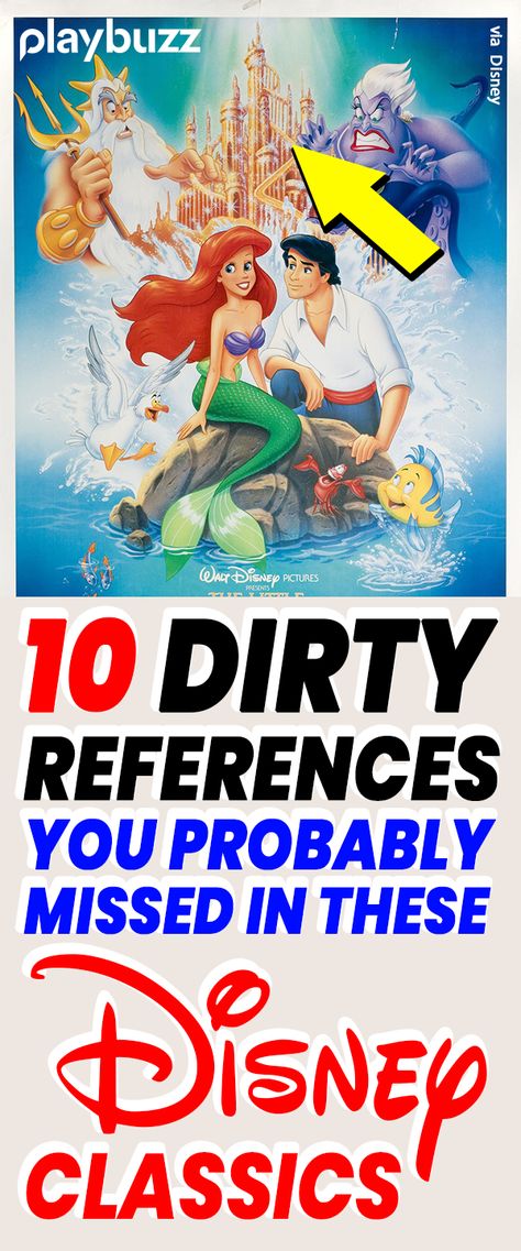 10 dirty references you probably missed in these Disney's classics ********* Playbuzz Quiz Quizzes Disney Quiz Buzzfeed Quiz Frozen The Lion King The Little Mermaid Hercules Moana Harry Potter Movie Trivia Jokes Secrets About Disney Movies, Things You Missed In Disney Movies, Disney Memes Hilarious So True, Funny Disney Jokes Frozen, Crazy Disney Facts, Weird Disney Facts, Dirty Jokes In Kids Tv Shows, Disney Theories Videos, Funny Disney Jokes Humor