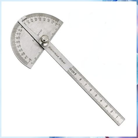 YFEIQI 180  Rotating Protractor Stainless Steel Angle Gauge Angle Measuring Ruler Woodworking Movable Angle Ruler Suitable for Carpenter Painting and Drawing Angle Measurement Tool (0-180 /10cm) Angle Measuring Tool, Measuring Tools Woodworking, Machinist Tools, Measuring Angles, Measurement Tools, Wood Square, Drawing Tools, Calipers, Ruler