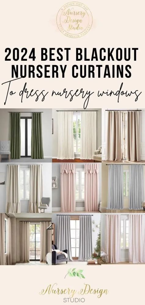 Ahead- we are rounding up the best nursery blackout curtains for 2024. Nursery Ideas Curtains, Curtain Ideas For Nursery, Baby Room Curtain Ideas, Curtains In Nursery, Black Out Curtains Nursery, Boy Nursery Curtains, Girl Nursery Curtains, Nursery Room Curtains, Nursery Curtains Girl