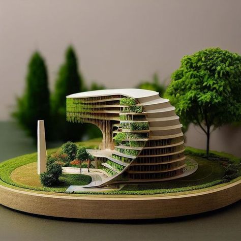 Echoes of Nature: Mimicking Natural Forms in Landscape Design Biophilic Architecture, Maquette Architecture, Architecture Design Presentation, Architecture Design Process, Architecture Drawing Plan, Concept Models Architecture, Eco Architecture, Conceptual Architecture, Architectural Model