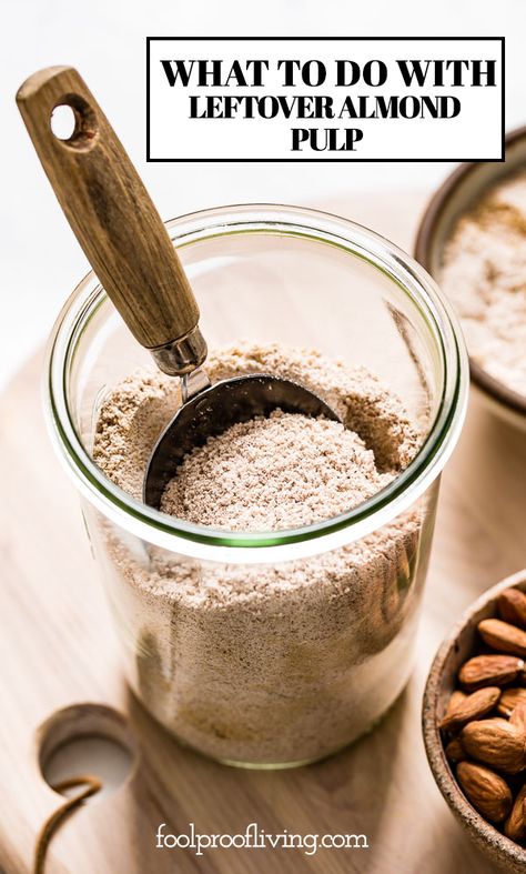 Almond Pulp Recipes, Nut Milk Recipe, Pulp Recipes, Make Almond Flour, Homemade Nut Milk, Pulp Recipe, Energy Bars Recipe, Make Almond Milk, Almond Milk Recipes