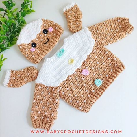 💗🌈 Donna 🌈💗 (@babycrochetdesigns) • Instagram photos and videos Gingerbread Sweater, Baby Christmas Sweater, Elf Style, Crochet Baby Photo Prop, Boy Crochet, Crochet Baby Sweaters, Kids Christmas Sweaters, Christmas Crochet Pattern, Crochet Baby Sweater