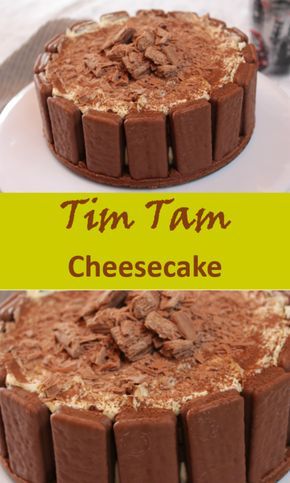 Tim Tam Cheesecake Tim Tam Brownie Cake, Tim Tam Cake, Tim Tam Cheesecake, Cheesecake Slices, Australia Recipes, Chocolate Cheesecake Bites, Fisker Karma, Tim Tams, Desserts Ideas