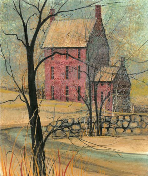 The Refuge by P Buckley Moss at Canada Goose Gallery $155 P Buckley Moss, Primitive Painting, Moss Art, Cottage Art, Primitive Folk Art, American Folk Art, Paintings I Love, Naive Art, Folk Art Painting