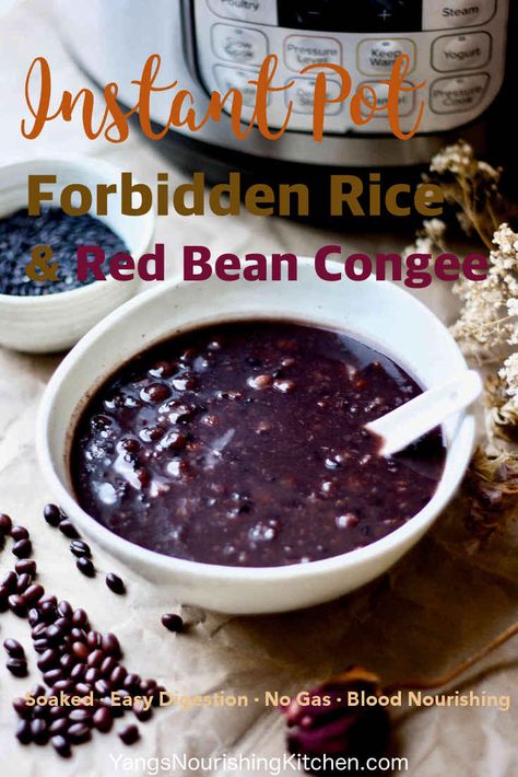 Red Bean Porridge Korean, Tcm Recipes, Breakfast Deserts, Make Chinese Food, Rice Congee, Tcm Traditional Chinese Medicine, Red Bean Soup, Instant Pot Air Fryer Recipes, Postpartum Recipes