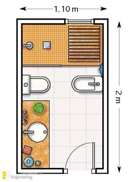 Standard Bathroom Dimensions - Engineering Discoveries Modern Eclectic Bathroom, Small Bathroom Plans, Eclectic Bathroom Design, Bathroom Layout Plans, Mini Bad, Small Bathroom Layout, Bathroom Dimensions, Bathroom Plans, Bathroom Floor Plans