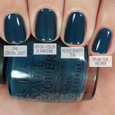 Opi Cia Color Is Awesome, Sally Nails, Manicure Natural, Opi Nail Colors, Teal Nails, Diy Kosmetik, Dark Nails, Fall Nail Colors, Opi Nails