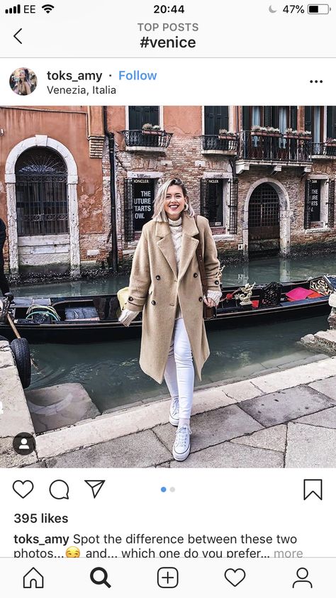 Winter Clothes For Italy, Venice Fashion Winter, Venice In Winter Outfit, Venice Winter Fashion, Venice Outfit Fall, Venice Winter Outfit, Italy Fashion Winter, Italy Winter Outfits, Europe Winter Outfits