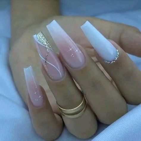 Acrylic Nail Designs Classy, Disney Acrylic Nails, Nail Jewels, Colored Acrylic Nails, Nails Design With Rhinestones, Ombre Nail Designs, Acrylic Nails Coffin Pink, Coffin Nails Long, Pink Acrylic