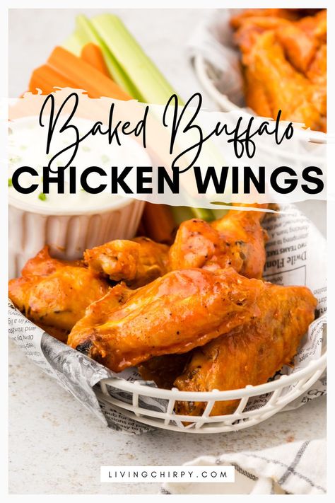 Baked Buffalo Chicken Wings Baked Buffalo Chicken Wings, Hot Sauce Chicken, Wing Sauce Recipes, Wings Recipe Buffalo, Chicken Wing Sauces, Baked Buffalo Chicken, Buffalo Chicken Wings, Fun Friday, Football Sunday