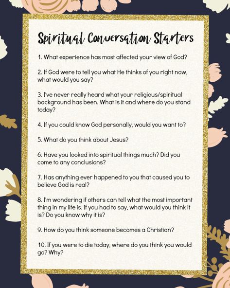 Bible Study Conversation Starters, Small Group Questions, Spiritual Conversation Starters, Topics For Womens Ministry, Group Questions Conversation Starters, Christian Questions To Ask Yourself, Spiritual Group Activities, Women Support Group Activities, Womens Retreat Activities