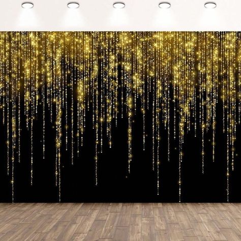 1pc Black And Gold Color Backdrop | SHEIN USA Black And Gold Photo Booth, Gold Photo Booth, Party Backdrops, Backdrops For Parties, Black And Gold, Photo Booth, Gold Color, Free Shipping, Gold