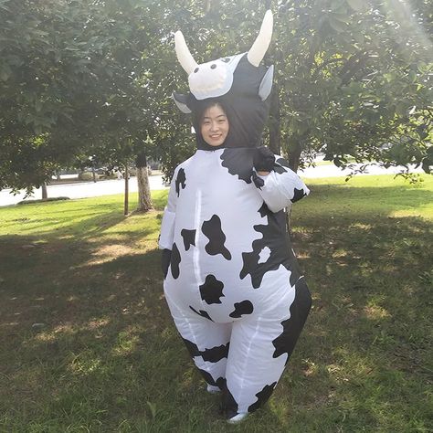 Inflatable Cow Costume For Women Man Adult Fancy Dress Air Blown Animal Mascot Cosplay Christmas Cow Costume For Women, Anime Fancy Dress, Animal Mascot, Adult Fancy Dress, Cow Costume, Doll Halloween Costume, Inflatable Costumes, Costume For Women, Up Costumes