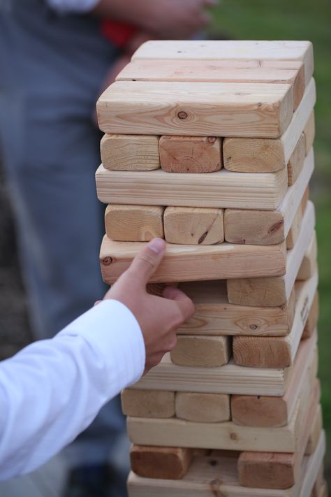 Jenga fun! Big Jenga, Large Jenga, School Holidays, Bday Ideas, Team Building, Candy Bar, Wood Projects, Tea Party, Holidays