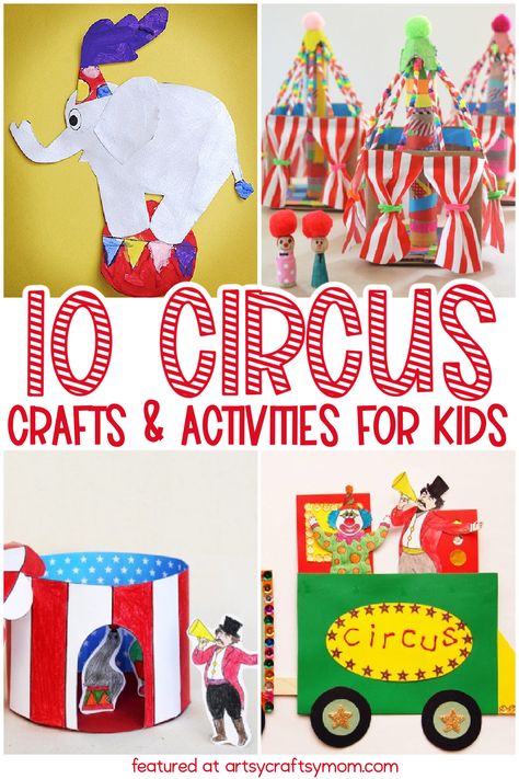 Carnival Music Activities, Carnival Crafts For Preschoolers, Circus Theme Day At School, Circus Activity Preschool, Circus Craft Ideas For Preschool, Carnival Theme Kindergarten Activities, If I Ran The Circus Activities, Circus Ship Book Activities, Carnival Crafts For Kids Art Projects