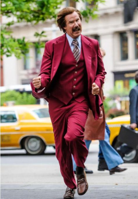 Ron Burgundy Ron Burgundy Costume, Ron Burgundy, Anchorman, Will Ferrell, 1970s Fashion, Music Film, Guess Who, Fall Fashion Trends, Music Tv