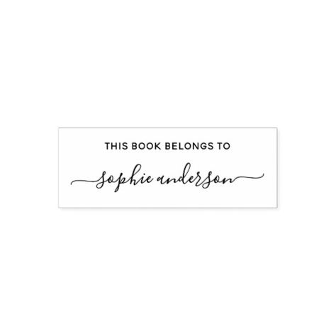 This Book Belongs To Trendy Script Name Self-inking Stamp This Journal Belongs To, This Book Belongs To, Label Ideas, Return Address Stamp, Personalized Stamps, Calligraphy Styles, Calligraphy Script, Address Stamp, Self Inking Stamps