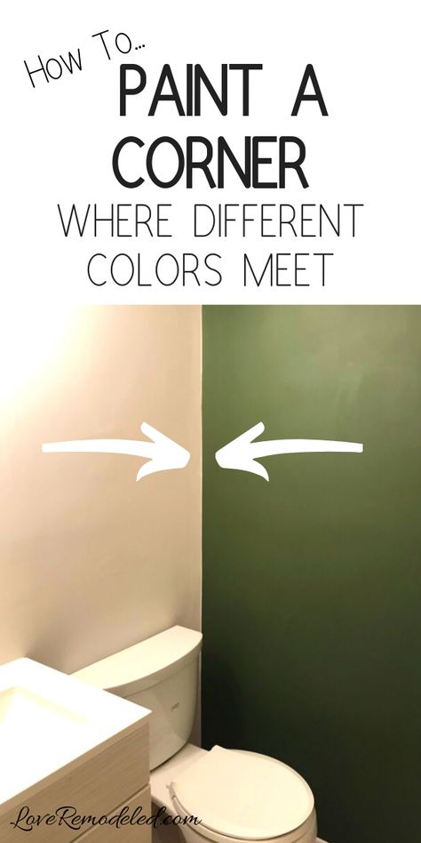 Learn this special trick to painting a corner PERFECTLY!  Its all about painting in the right order!! #paintingtips #painting Club Painting, Accent Corner, Painting Walls Tips, House Painting Tips, Painting Corner, Accent Wall Paint, Diy Home Repair, Blonde Brunette, Straight Line