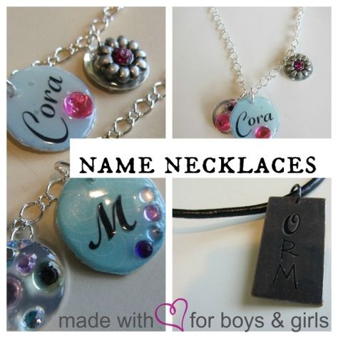 home made name necklaces for girls and boys cover Homemade Necklace, Harvest Ideas, Necklaces For Girls, Crafting Gifts, Chanel Jewelry Necklace, Homemade Necklaces, Diy Necklace Making, Cranberry Salad, Layout Plan