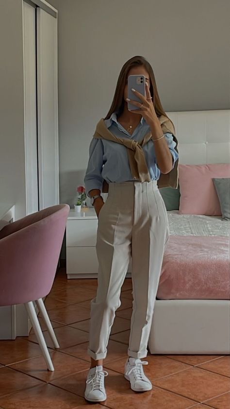 Chic Dressy Casual Outfits, Relaxed Classy Outfit, She In Outfits Ideas, Feminine Women Outfits, Formal But Casual Outfits, Summer Outfit Pear Shape, Outfits Elegante Sport, Classy Summer Fits, Gen Z Work Outfits Women