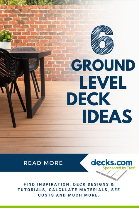 Discover these 6 ground level deck ideas to inspire your backyard build. 🌿🏡
Start planning today on www.decks.com

#OutdoorLiving #DeckDesign #BackyardGoals #DIYDeck #DeckInspiration 10x10 Deck Ideas, Backyard Deck Ideas Ground Level, Deck Ideas Off Back Of House, Ground Level Deck Ideas, Outdoor Deck Ideas, Small Deck Designs, Backyard Deck Ideas, Freestanding Deck, Deck Stair Railing