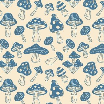 Mushroom Vectors & Illustrations for Free Download | Freepik Mushroom Background, Mushroom Wallpaper, Fantasy Tree, Mushroom Pattern, Plant Background, Pattern Design Inspiration, Watercolor Red, Vector Hand, Pattern Free