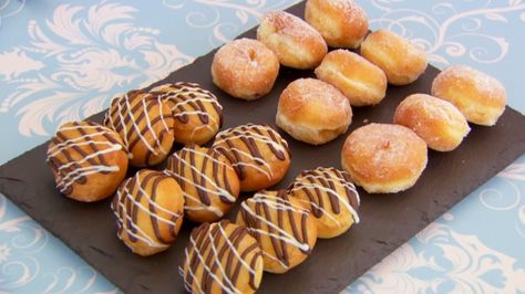 Paul’s Chocolate & Raspberry Doughnuts Recipe | PBS Food Raspberry Doughnut, Gbbo Recipes, Paul Hollywood Recipes, British Baking Show Recipes, British Bake Off Recipes, The Great British Baking Show, Great British Baking Show, British Baking Show, Bake Off Recipes