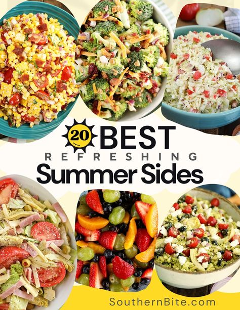 Easy Summer Sides, Corn Salad Recipe Easy, Easy Corn Salad, Summer Side Dishes Recipes, Best Salads Ever, Loaded Baked Potato Salad, Classic Macaroni Salad, Easy Coleslaw, Coleslaw Recipe Easy