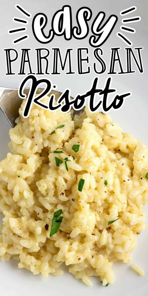 Rizoto Recipe Risotto, Rosoto Recipes, Risotto Recipes Parmesan, Easy Parmesan Risotto, Chicken Risotto Recipe, Easy Risotto, Risotto Recipes Easy, Salty Recipes, Creamy Risotto