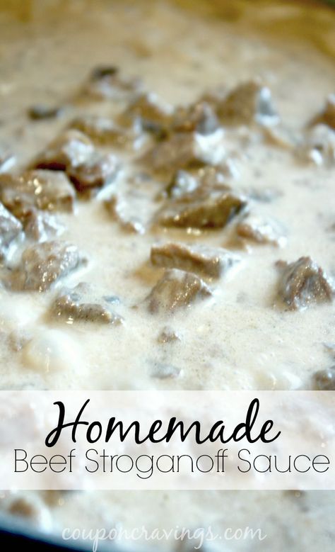 Stroganoff Sauce Recipe, Beef Stroganoff Sauce, Creamy Beef Stroganoff Recipe, Stroganoff Crockpot, Creamy Beef Stroganoff, Recipe For Beef Stroganoff, Easy Beef Recipes, Homemade Beef Stroganoff, Beef Stroganoff Crockpot