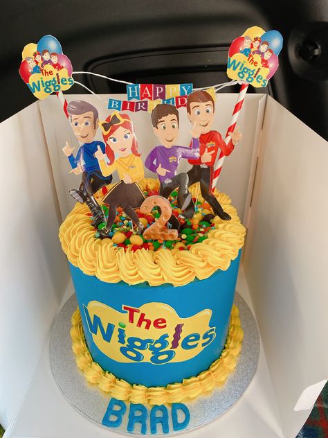 Wiggles Birthday Party Cake, Wiggles Cake Ideas, The Wiggles Birthday Cake, The Wiggles Cake, Boys Bday Cakes, Wiggles Cake, Baby Olive, Baby Boy Birthday Cake, Wiggles Birthday