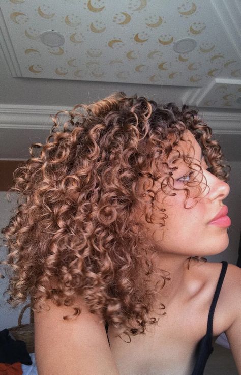 Ginger Brown Hair, Ginger Brown, Curly Bangs, Hair Streaks, Pretty Hair Color, Curly Hair Women, Curly Girl, Hair Colour, Natural Curls