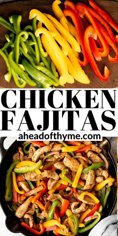 The Best Chicken Fajitas, Fajita Bell Peppers And Onions, Make Ahead Chicken Fajitas, Recipes To Use Up Bell Peppers, What Can I Make With Bell Peppers, Chicken Fajitas Toppings, Pineapple Chicken Fajitas Recipe, Recipes With Chicken And Bell Peppers, Chicken And Peppers Crockpot Recipes