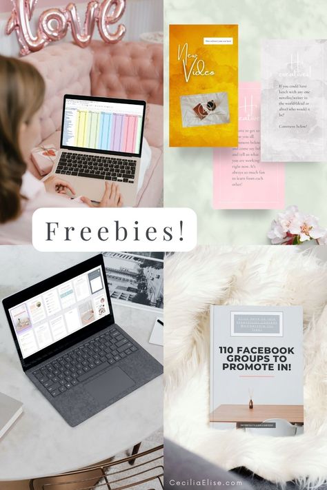 Freebies | Ideas for Small Business Owners | CeciliaElise.com Freebies For Small Business Packaging, Freebies Ideas For Small Business, Small Business Freebies, Freebies Ideas, Ideas For Small Business, Sales Page Template, Small Business Packaging Ideas, Pinterest Design, Templates For Instagram