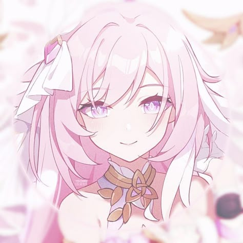 Elysia Honkai, Girl With Pink Hair, Honkai Impact 3rd, Pfp Ideas, Ely, Honkai Impact, Anime Pfp, Honkai Star Rail, Profile Pics