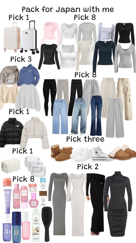 School Trip Outfit, Pack For Japan, Trip Outfit, Simple Outfits For School, Pick 3, Outfit Inspo Casual, Casual Preppy Outfits, Cute Lazy Day Outfits, Trendy Outfits For Teens