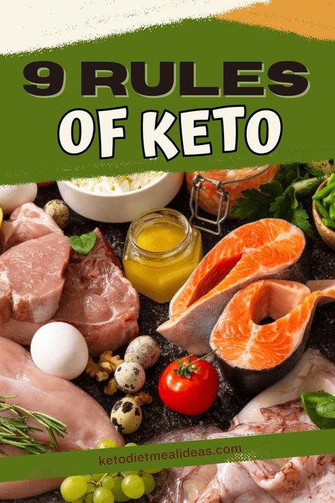 A selection of keto-friendly foods, including salmon, chicken, eggs, cheese, and vegetables, highlighting essential ingredients for a ketogenic diet. Keto Diet Rules, Keto List Of Foods For Beginners, What Is A Keto Diet, Keto Does And Donts, Keto While Traveling, How Many Carbs A Day On Keto Diet, Low Carb Eating For Beginners, Keto Rules For Beginners, Start Keto Diet For Beginners