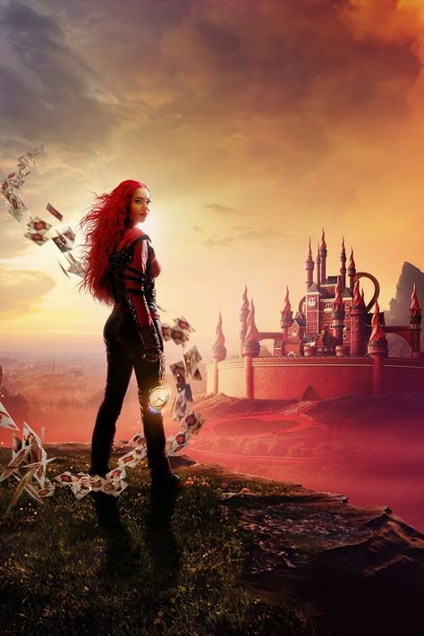 Descendants: The Rise of Red Posters Descendants Red, Red Posters, Cinderella And Prince, Disney Poster, Cinderella And Prince Charming, Love You Cute, The Queen Of Hearts, The White Rabbit, Teenage Daughters