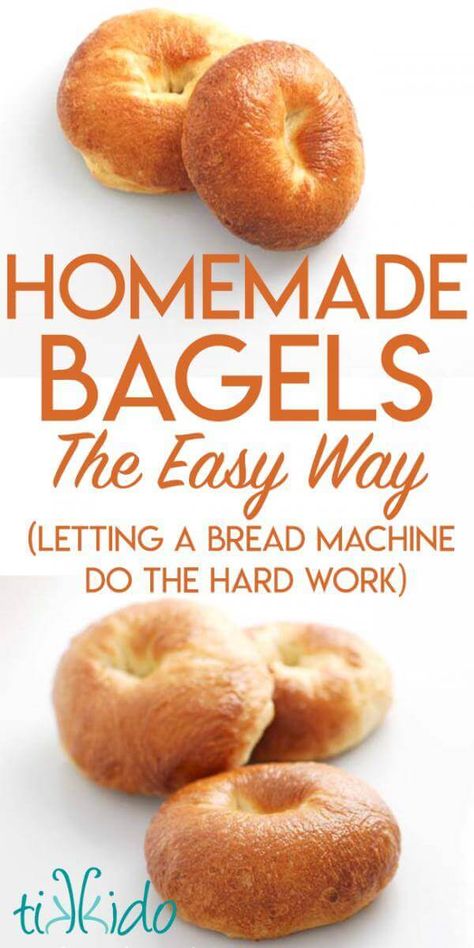 Bagel Recipe Easy, Easy Bread Machine Recipes, Bagel Bread, Best Bread Machine, Bread Maker Recipes, Bagel Shop, Homemade Bagels, Bagel Recipe, Bread Maker