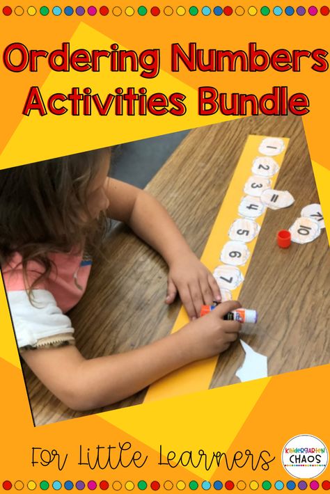 Ordering Numbers Kindergarten, Ordering Numbers Activities, Numbers Activity, Kindergarten Math Games, Math Centers Kindergarten, Teen Numbers, Numbers Kindergarten, Teaching Numbers, Number Activities