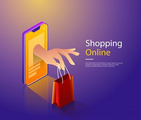 Mobile shopping flat vector concept Prem... | Premium Vector #Freepik #vector #business #sale #icon #hand Logo Online Shop, Inspiration Logo Design, 광고 디자인, Online Logo Design, Isometric Design, Online Shop Design, Shop Furniture, Online Logo, Mobile Shop