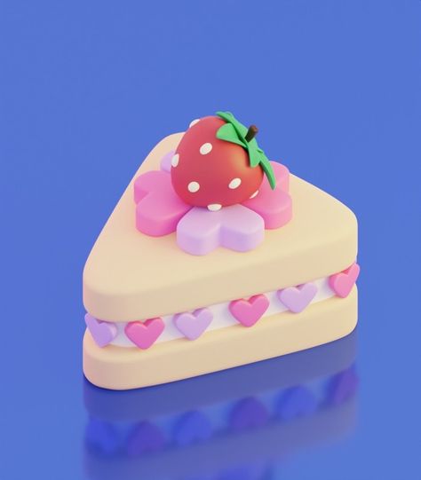 sushiroll on Instagram: "tiny lidul strawberry cake and now i am hungry at 1 AM #blender #blender3d #digitalart #3dart #artist #artistoninstagram #strawberry #cake…" Kawaii Isometric, Cute Blender, Cake Blender, 3d Practice, Nomad Sculpt, Blender Art, Clay Creatures, I Am Hungry, Cake 3d